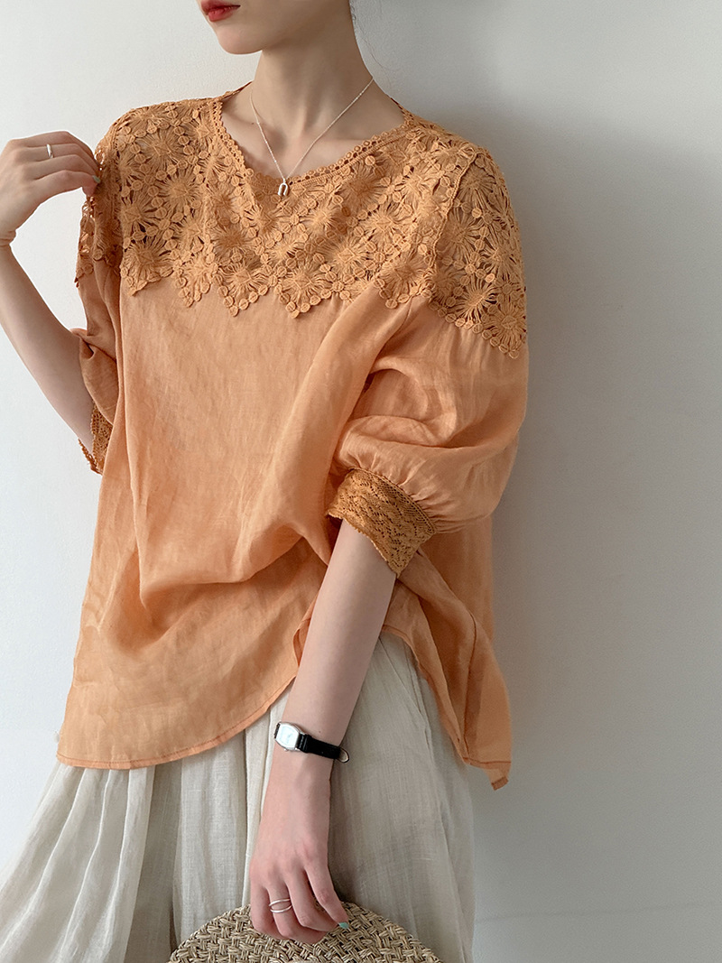 Women'S Fashion For 2026 - 2026 Women Summer 100% Linen Blouses