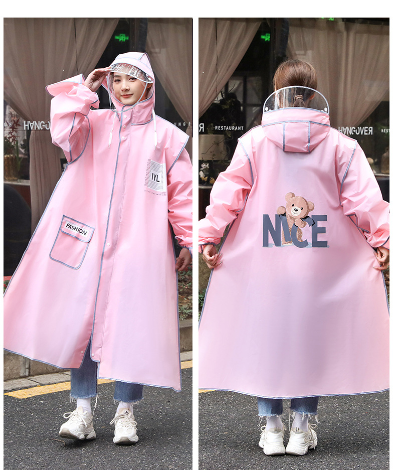 Women'S Fashion Raincoat - Fashion Adult Raincoat Gloves Extended EVA