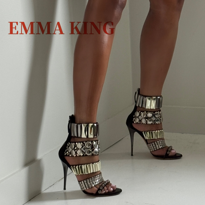 Black Embellished Ankle Strap  - огляд і ціна Spaghetti Strap Dress