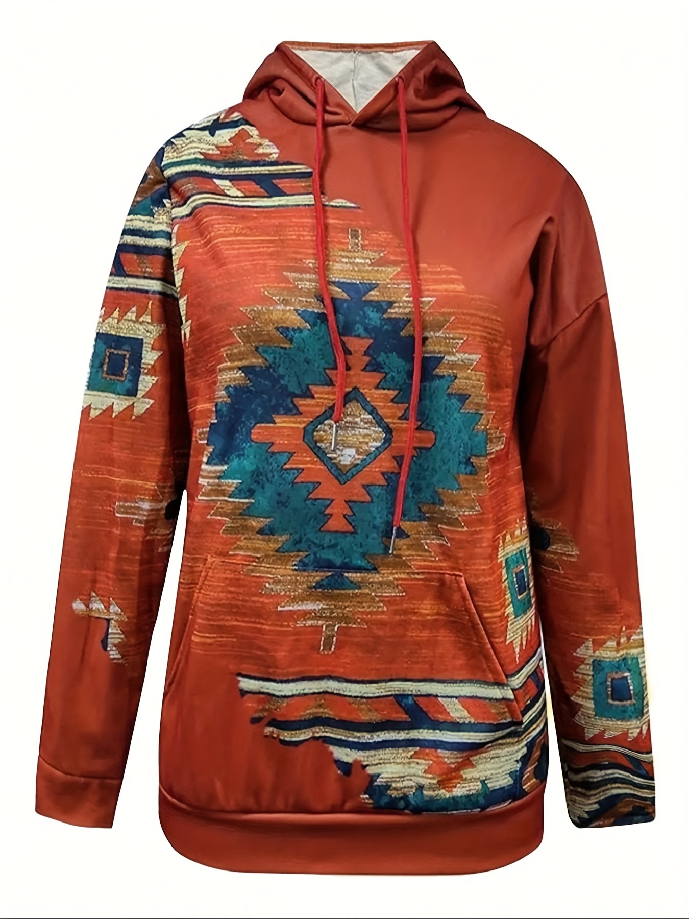Women Plus Size Rust Western A - огляд і ціна Hoodie Women Oversized