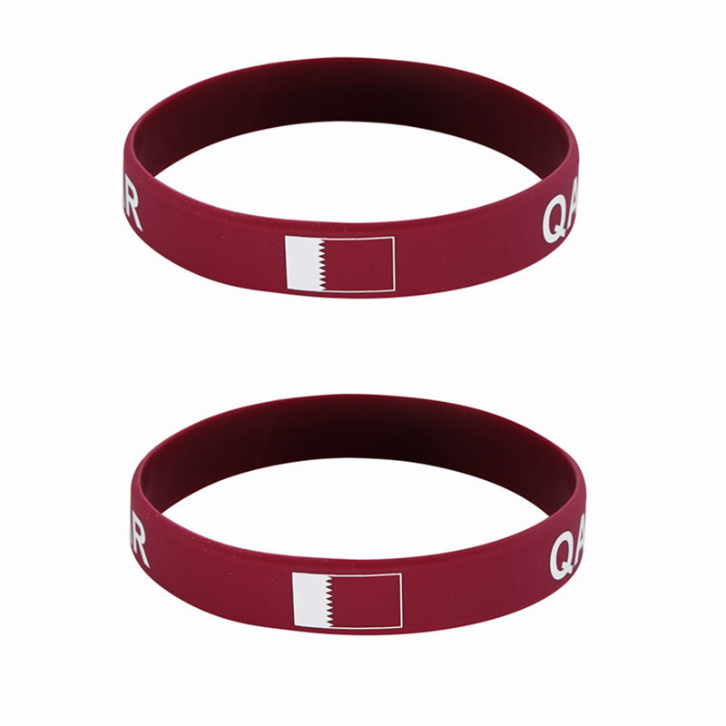2pcs Qatar Flag Silicone Brace - огляд і ціна Women Fashion Qatar