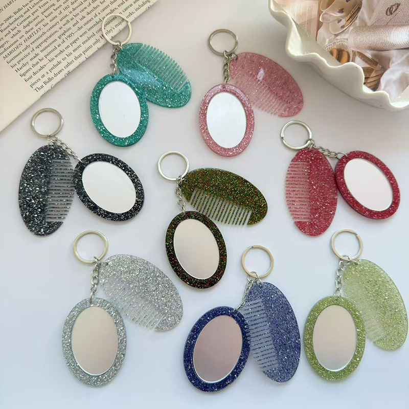 Oval Comb Mirror Keychain Pend - огляд і ціна Women'S Ysl Fashion