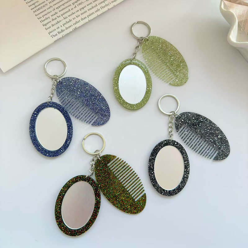 Oval Comb Mirror Keychain Pend - огляд і ціна Women'S Ysl Fashion