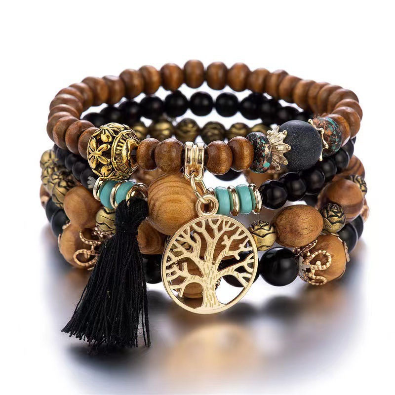 4Pcs Boho Tree Of Life Bracele - огляд і ціна Women'S Ysl Fashion
