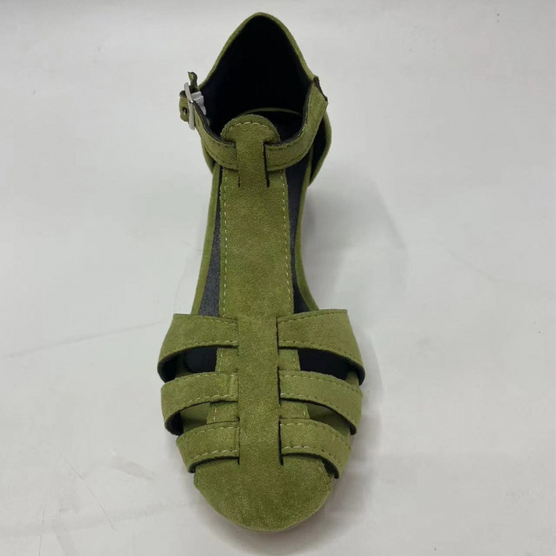 Women's Green Suede Kitten Hee - огляд і ціна Spaghetti Strap Dress