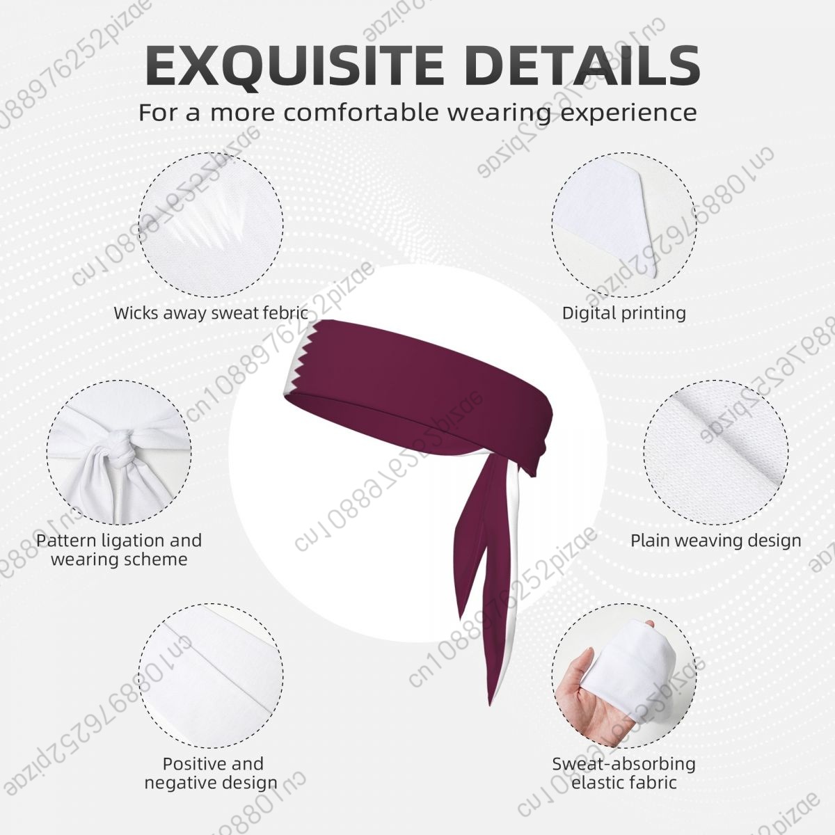 Qatar Tie Headband for Men Wom - огляд і ціна Women Fashion Qatar