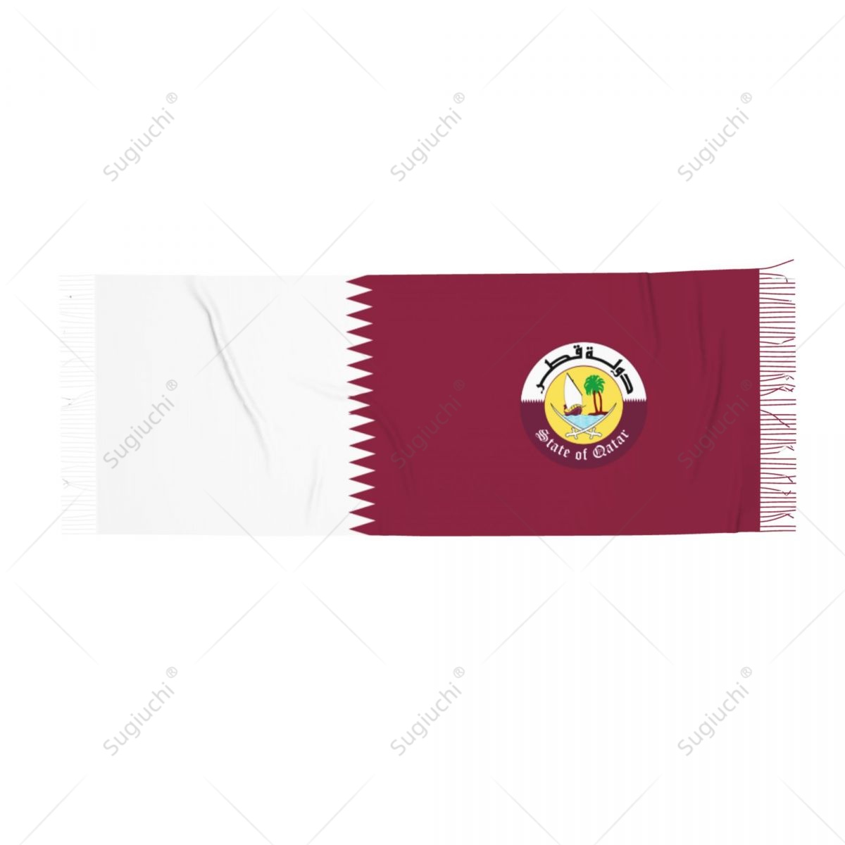 Qatar Emblem Flag Scarf Pashmi - огляд і ціна Women Fashion Qatar