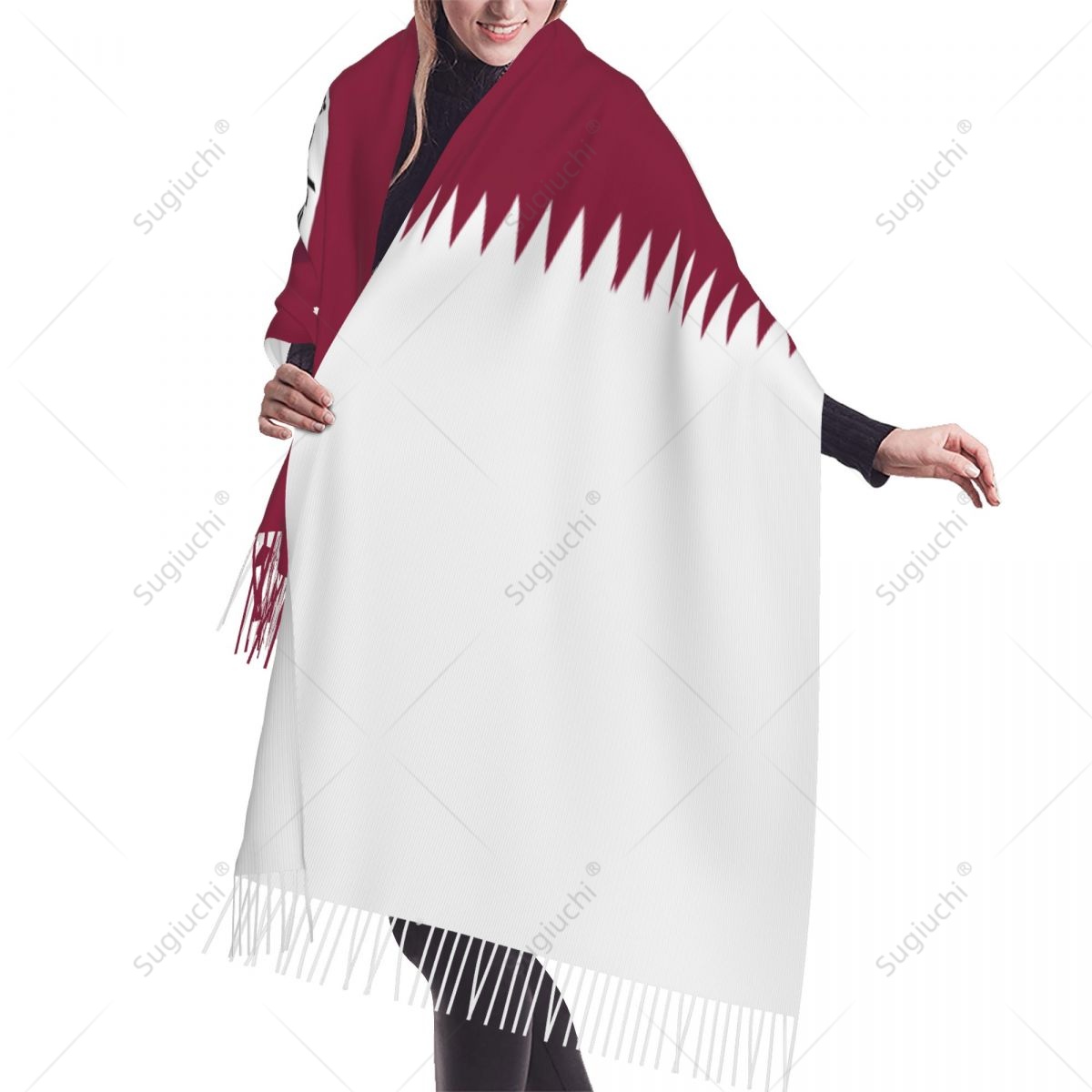 Qatar Emblem Flag Scarf Pashmi - огляд і ціна Women Fashion Qatar