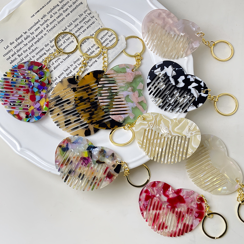 Acetate Heart Shape Keychain C - огляд і ціна Women'S Ysl Fashion