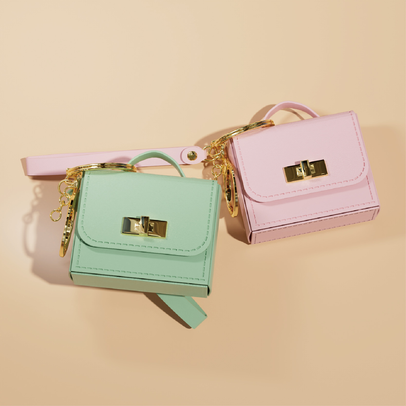 Mini Key Chain Pouch Leather H - огляд і ціна Women'S Ysl Fashion