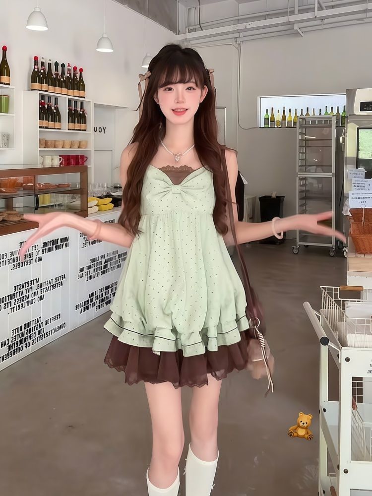 Coquette Sweet Korean Polka Do - огляд і ціна Ruched Dress Mini