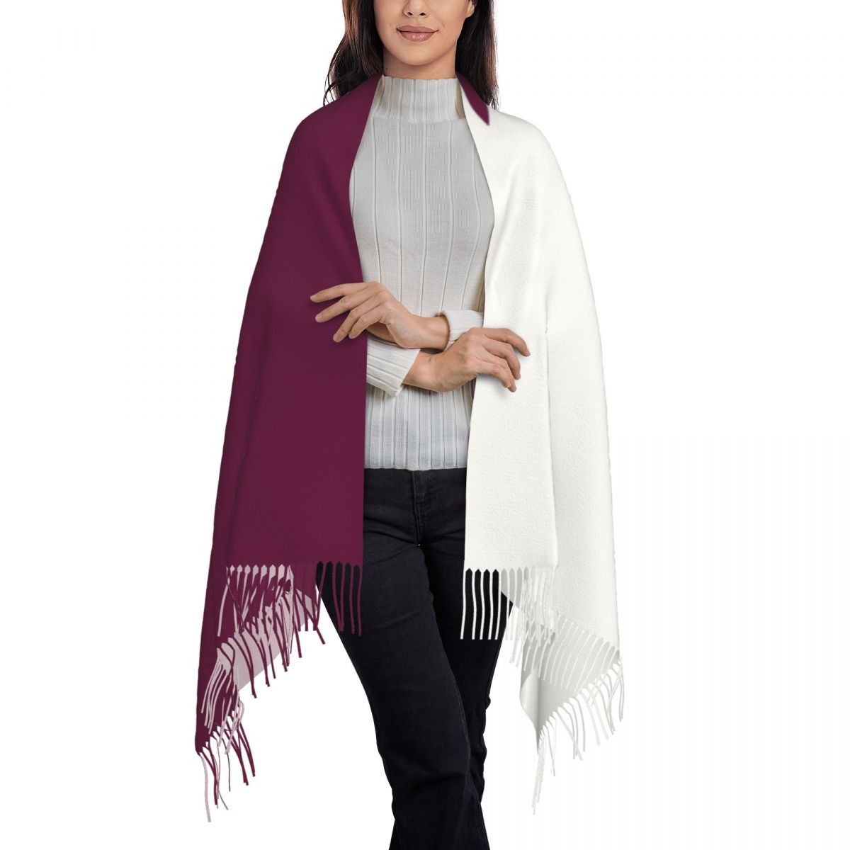 Qatar Flag Women's Tassel Shaw - огляд і ціна Women Fashion Qatar